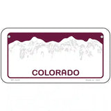 Colorado Novelty State Blank Metal License Plate 6" x 3" (BP)