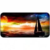 Sailboat Metal Novelty License Plate 6" x 3" (BP)
