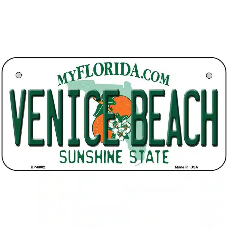 Venice Beach Florida Novelty Metal License Plate 6" x 3" (BP)