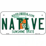 Native Florida Novelty Metal License Plate 6" x 3" (BP)