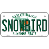 Snowbird Florida Novelty Metal License Plate 6" x 3" (BP)
