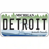 Detroit Michigan Metal Novelty License Plate 6" x 3" (BP)