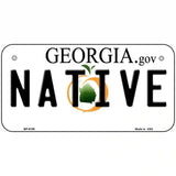 Native Georgia Novelty Metal License Plate 6" x 3" (BP)
