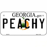 Peachy Georgia Novelty Metal License Plate 6" x 3" (BP)