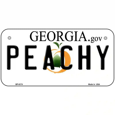 Peachy Georgia Novelty Metal License Plate 6" x 3" (BP)
