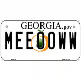 Meeooww Georgia Novelty Metal License Plate 6" x 3" (BP)