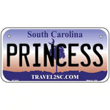 Princess South Carolina Novelty Metal License Plate 6" x 3" (BP)