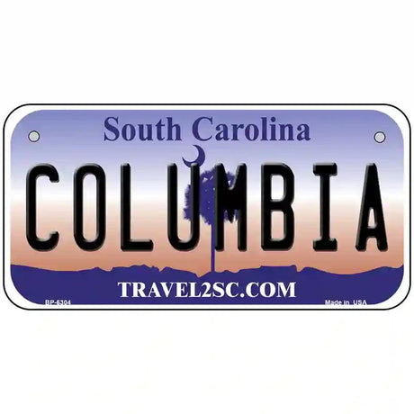 Columbia South Carolina Novelty Metal License Plate 6" x 3" (BP)