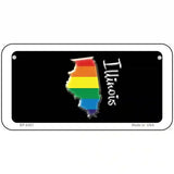 Illinois Rainbow Metal Novelty License Plate 6" x 3" (BP)
