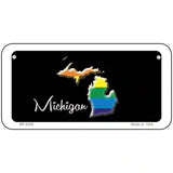 Michigan Rainbow Metal Novelty License Plate 6" x 3" (BP)