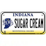 Sugar Cream Indiana Novelty Metal License Plate 6" x 3" (BP)