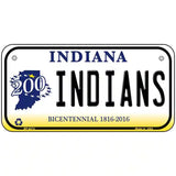 Indians Indiana Novelty Metal License Plate 6" x 3" (BP)