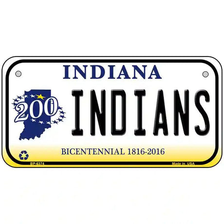Indians Indiana Novelty Metal License Plate 6" x 3" (BP)