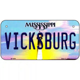 Vicksburg Mississippi Novelty Metal License Plate 6" x 3" (BP)