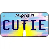Cutie Mississippi Novelty Metal License Plate 6" x 3" (BP)