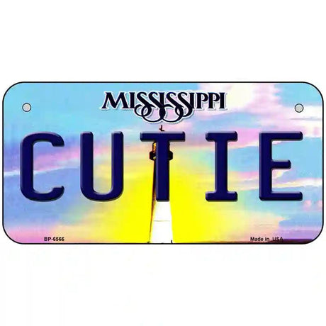Cutie Mississippi Novelty Metal License Plate 6" x 3" (BP)