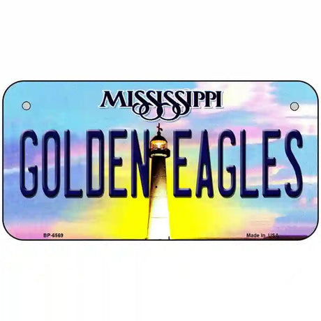 Golden Eagles Mississippi Novelty Metal License Plate 6" x 3" (BP)