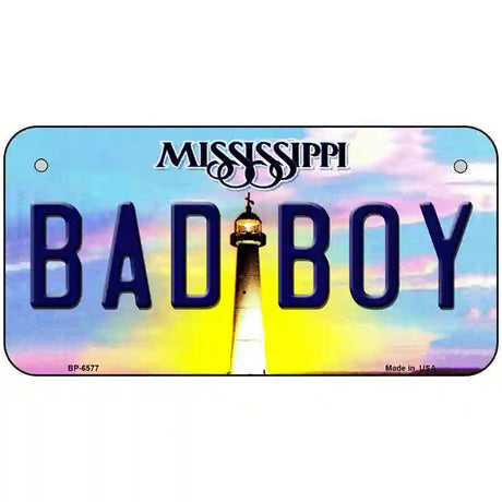 Bad Boy Mississippi Novelty Metal License Plate 6" x 3" (BP)