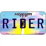 Rider Mississippi Novelty Metal License Plate 6" x 3" (BP)