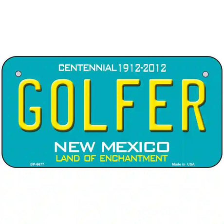 Golfer New Mexico Novelty Metal License Plate 6" x 3" (BP)