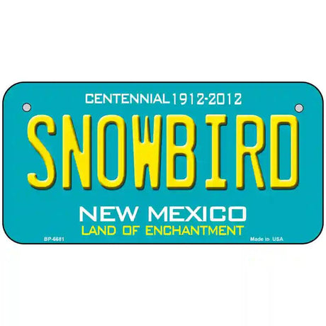 Snowbird New Mexico Novelty Metal License Plate 6" x 3" (BP)