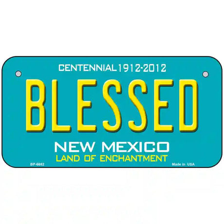 Blessed New Mexico Novelty Metal License Plate 6" x 3" (BP)
