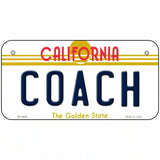 Coach California Novelty Metal License Plate 6" x 3" (BP)