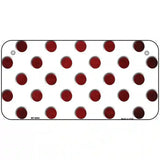Red White Dots Oil Rubbed Metal Novelty License Plate 6" x 3" (BP)