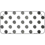 Gray White Dots Oil Rubbed Metal Novelty License Plate 6" x 3" (BP)
