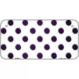 Purple White Dots Oil Rubbed Metal Novelty License Plate 6" x 3" (BP)