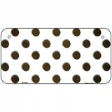 Brown White Dots Oil Rubbed Metal Novelty License Plate 6" x 3" (BP)