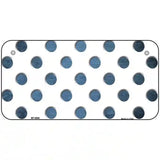 Light Blue White Dots Oil Rubbed Metal Novelty License Plate 6" x 3" (BP)