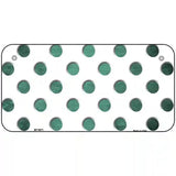Mint White Dots Oil Rubbed Metal Novelty License Plate 6" x 3" (BP)