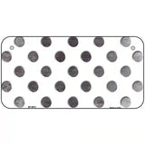 Black White Dots Oil Rubbed Metal Novelty License Plate 6" x 3" (BP)