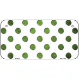 Lime Green White Dots Oil Rubbed Metal Novelty License Plate 6" x 3" (BP)