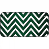 Green White Chevron Oil Rubbed Metal Novelty License Plate 6" x 3" (BP)