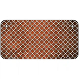 Orange White Quatrefoil Oil Rubbed Metal Novelty License Plate 6" x 3" (BP)