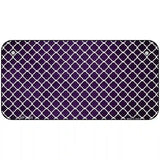 Purple White Quatrefoil Oil Rubbed Metal Novelty License Plate 6" x 3" (BP)