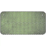 Lime Green White Small Chevron Oil Rubbed Metal Novelty License Plate 6" x 3" (BP)
