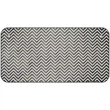 Tan White Small Chevron Oil Rubbed Metal Novelty License Plate 6" x 3" (BP)