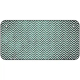 Mint White Small Chevron Oil Rubbed Metal Novelty License Plate 6" x 3" (BP)