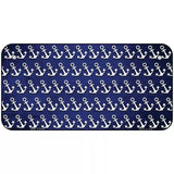 Blue White Anchor Oil Rubbed Metal Novelty License Plate 6" x 3" (BP)
