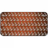 Orange White Anchor Oil Rubbed Metal Novelty License Plate 6" x 3" (BP)