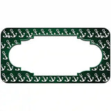 Green White Anchor Scallop Oil Rubbed Metal Novelty License Plate 6" x 3" (BP)