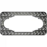 Gray White Anchor Scallop Oil Rubbed Metal Novelty License Plate 6" x 3" (BP)
