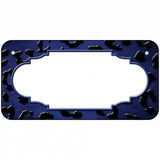 Blue Black Cheetah Scallop Oil Rubbed Metal Novelty License Plate 6" x 3" (BP)
