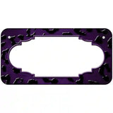 Purple Black Cheetah Scallop Oil Rubbed Metal Novelty License Plate 6" x 3" (BP)