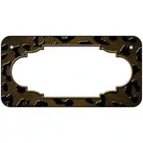 Brown Black Cheetah Scallop Oil Rubbed Metal Novelty License Plate 6" x 3" (BP)