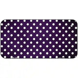 Purple White Small Dots Oil Rubbed Metal Novelty License Plate 6" x 3" (BP)