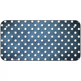 Light Blue White Small Dots Oil Rubbed Metal Novelty License Plate 6" x 3" (BP)
